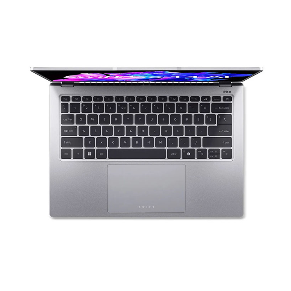 Laptop Acer Swift Go AI OLED SFG14-73-75YM NX.KSGSV.002 (Intel Core Ultra 7 processor 155H | 16GB | 512GB | Intel Arc Graphics | 14 inch 2.8K OLED | Win 11 | Bạc)