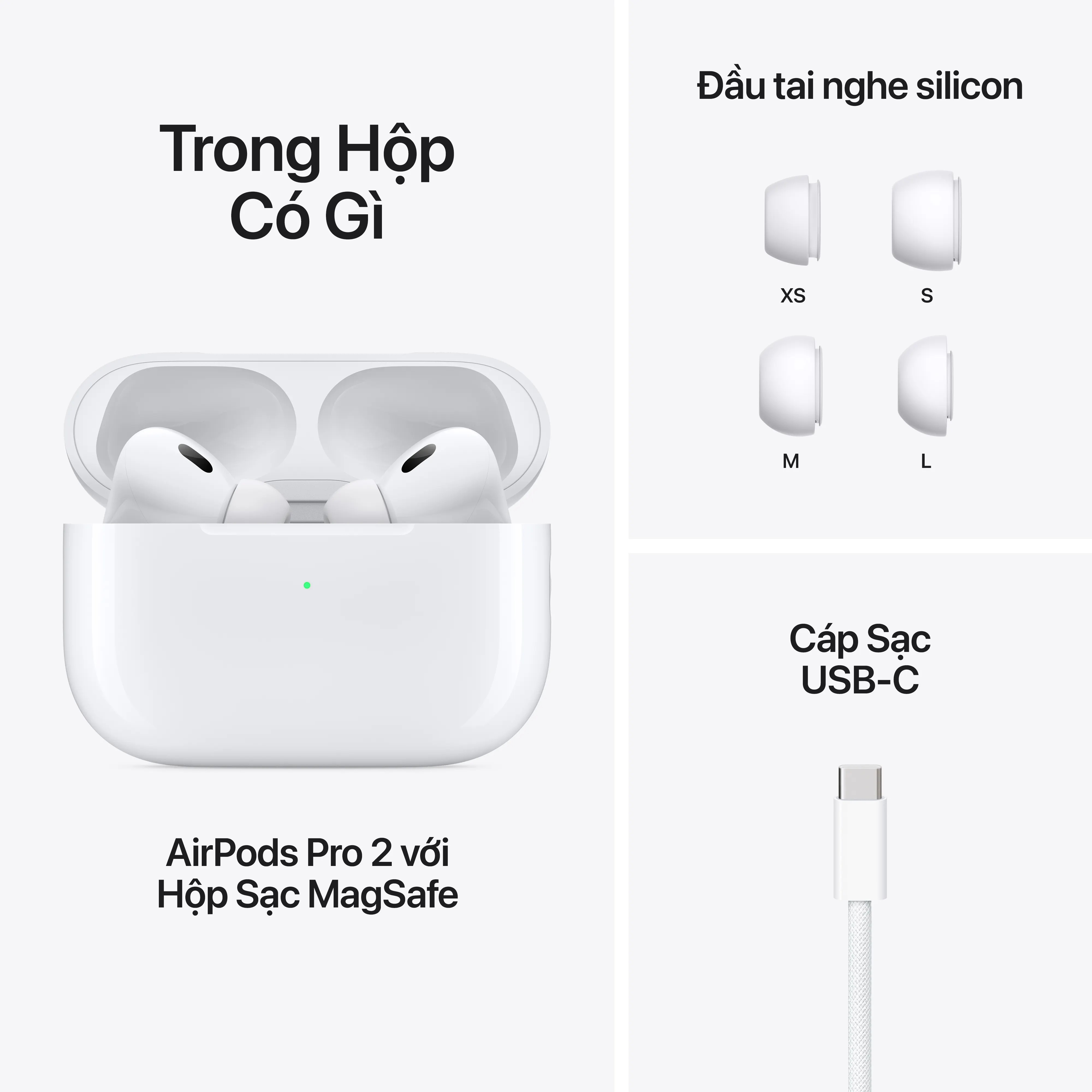 Tai nghe Bluetooth Apple AirPods Pro 2 2023 USB-C | Chính hãng Apple Việt Nam