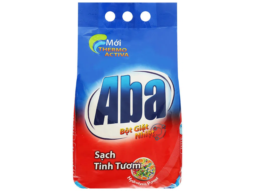Bột giặt nhiệt Aba sạch tinh tươm túi 2.9kg
