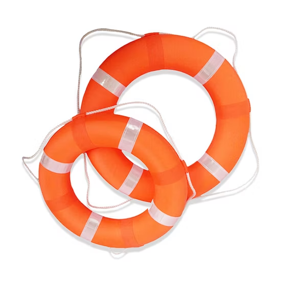 Phao cứu sinh nhựa HDPE đỏ bọc xốp EPE