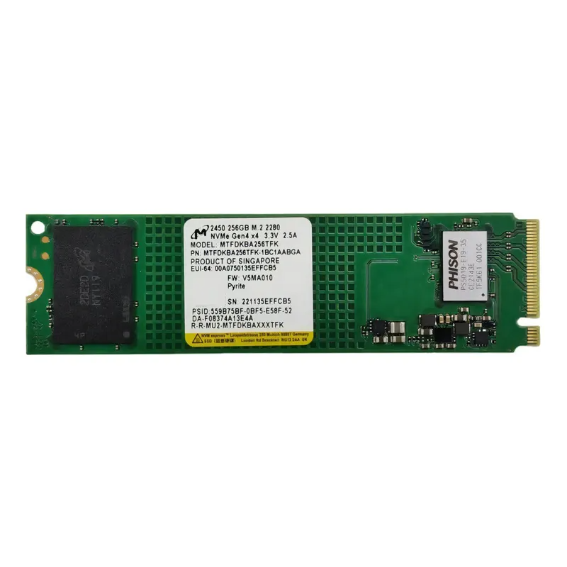 SSD Micron 2450 256GB M.2 PCIe Gen4 x4 NVMe