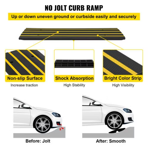 Các ramp cao bằng cao su cho lối đi ô tô, che dây cáp, cầu lề đường