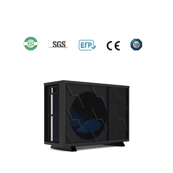 Máy bơm nhiệt biến tần 13kW sử dụng môi chất lạnh R32 cho bể bơi và phòng xông hơi, vỏ kim loại