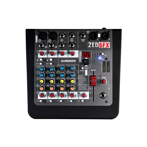 Mixer Allen & Heath ZED-6FX (Mixer Analog, 6 kênh, 2 EQ)