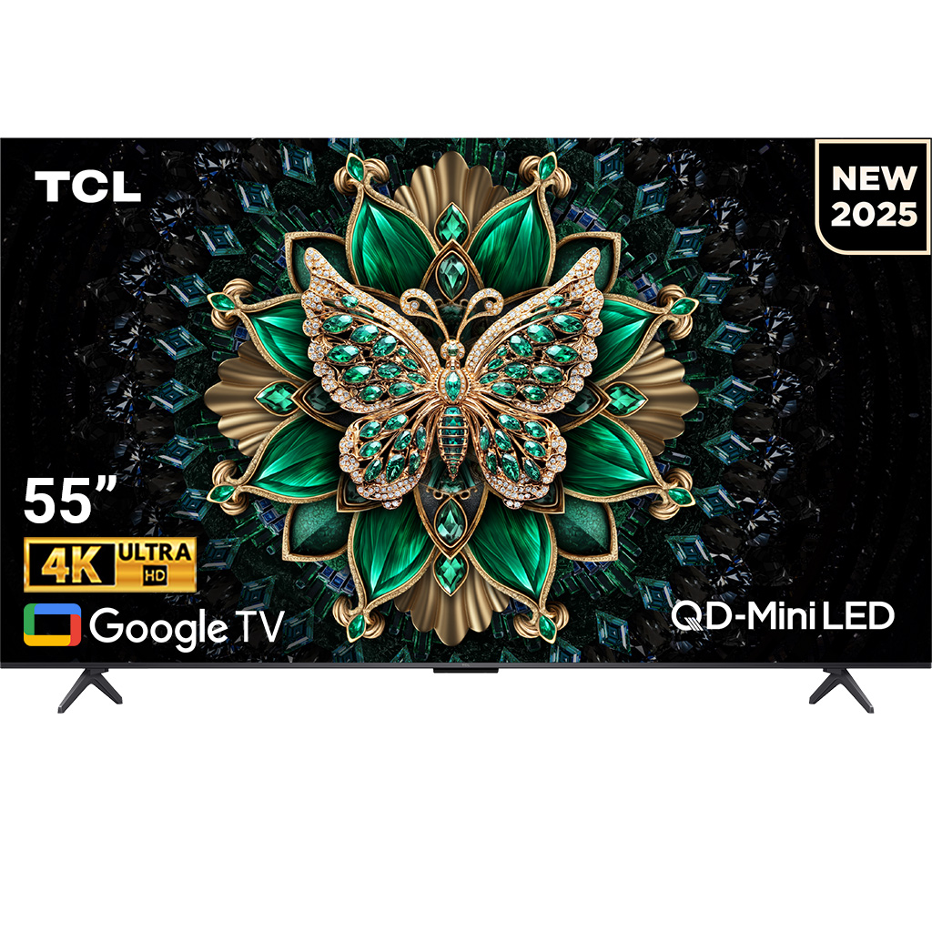 Google Tivi QD-Mini LED TCL 4K 55 inch 55C6K Đen