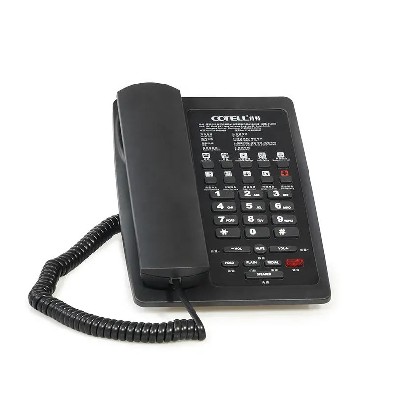 Cotell Classic Series TE3000A - Custom Hotel Landline Telephone With Free Faceplate Printing