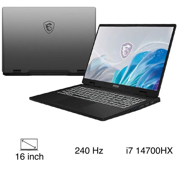 Laptop MSI Creator M16 HX C14VFG - 040VN (i7 14700HX, 32GB, 1TB, RTX 4060 8GB, QHD+ 240Hz, Win11)