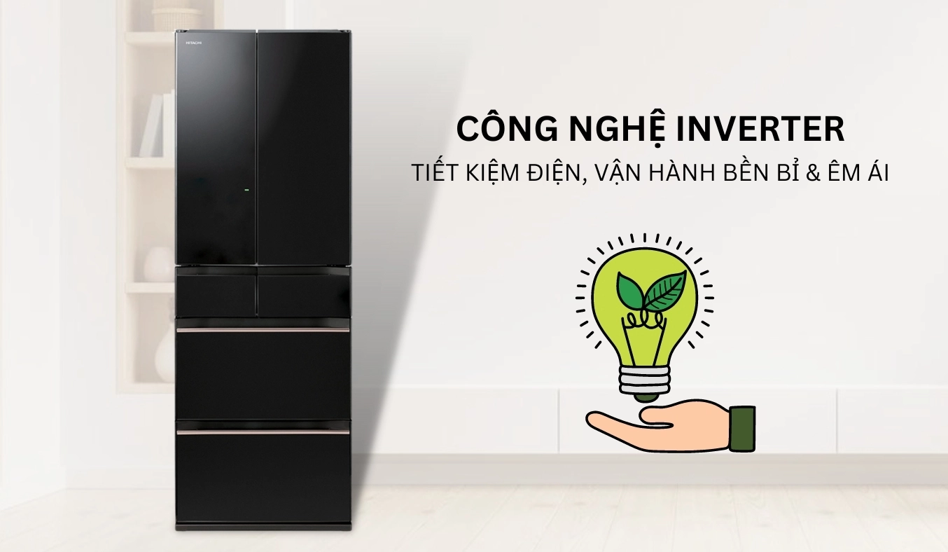 Tủ lạnh Hitachi Inverter 520 lít R-HW540RV (XK)