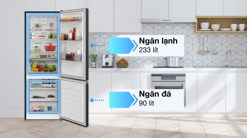 Tủ lạnh Hitachi Inverter 323 lít HRBN6340DUVN