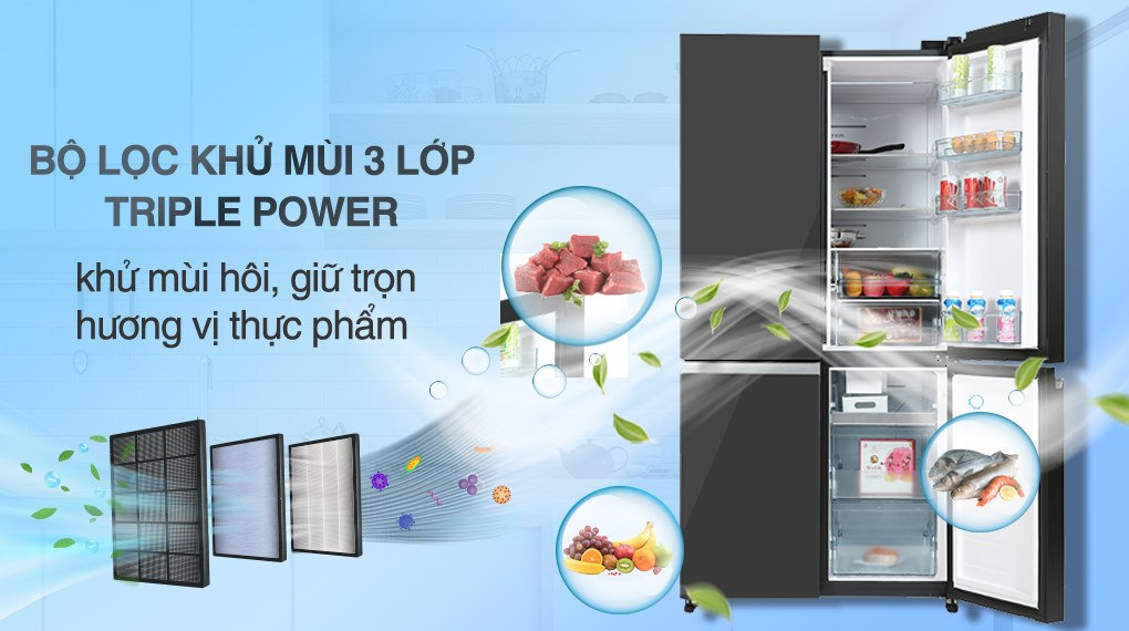 Tủ lạnh Hitachi Inverter 569 lít Multi Door R-WB640PGV1 GMG